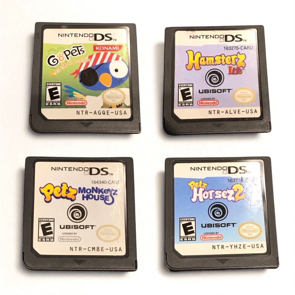 Lot of (4) Nintendo DS Kids Games-‎ Tested & Working - Cartridges Only Animals
